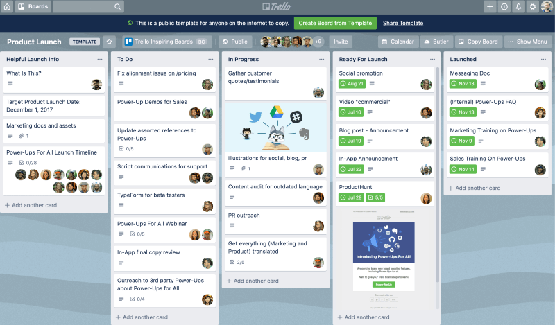 Screenshot Trello