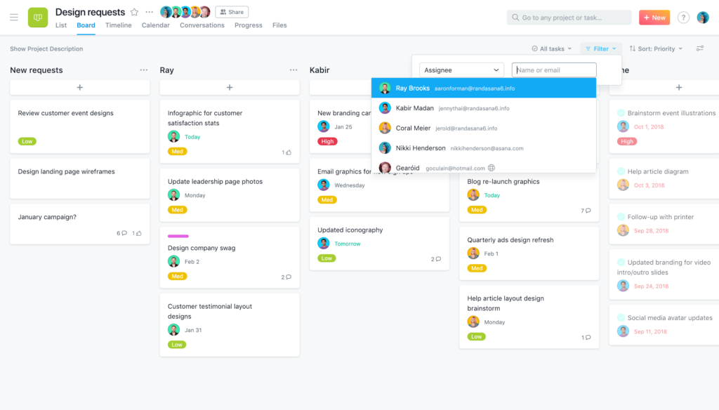 Screenshot Asana