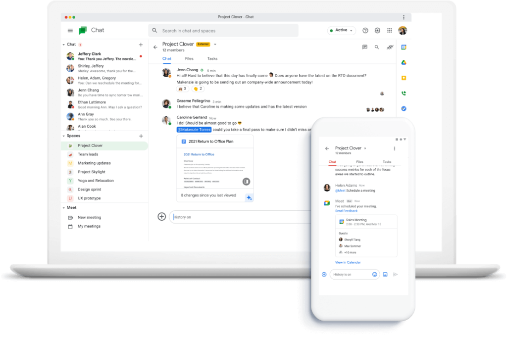 Screenshot Google Chat