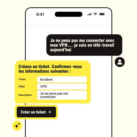 Interface création ticket LumApps FR